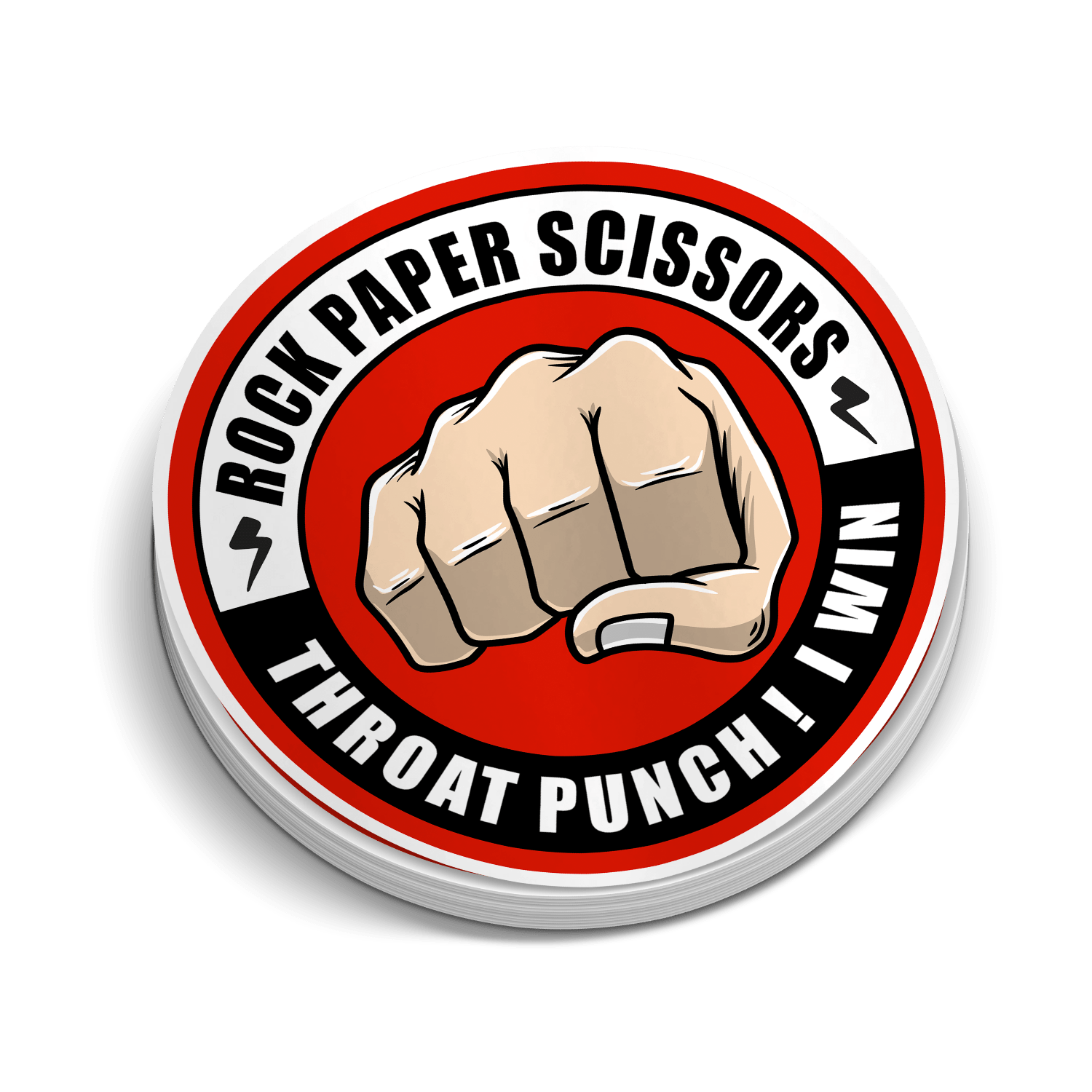 Throat Punch Hardhat Sticker
