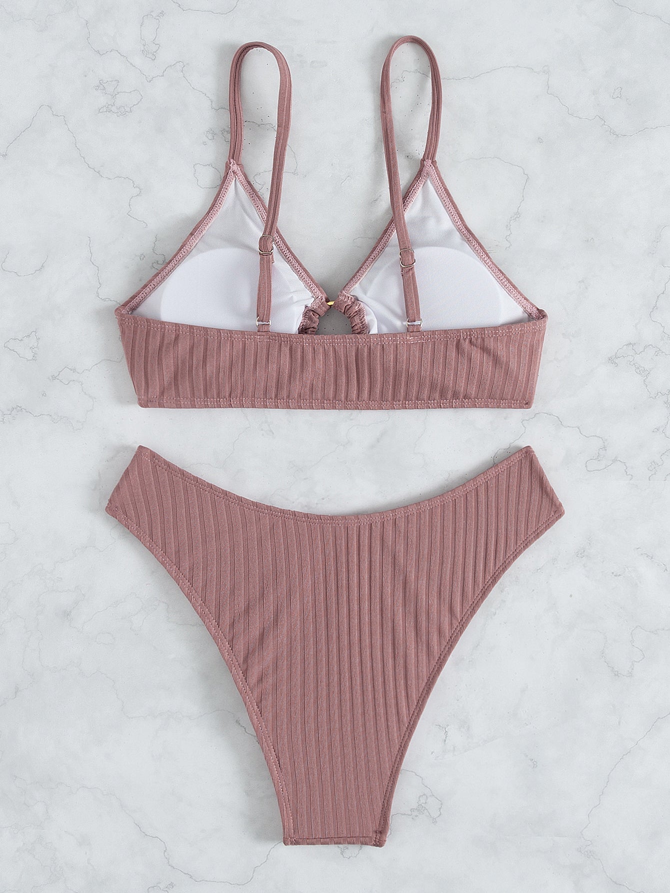 Bikini Swimsuit Sexy Bikini Solid Color V Shaped Pants Swimsuit