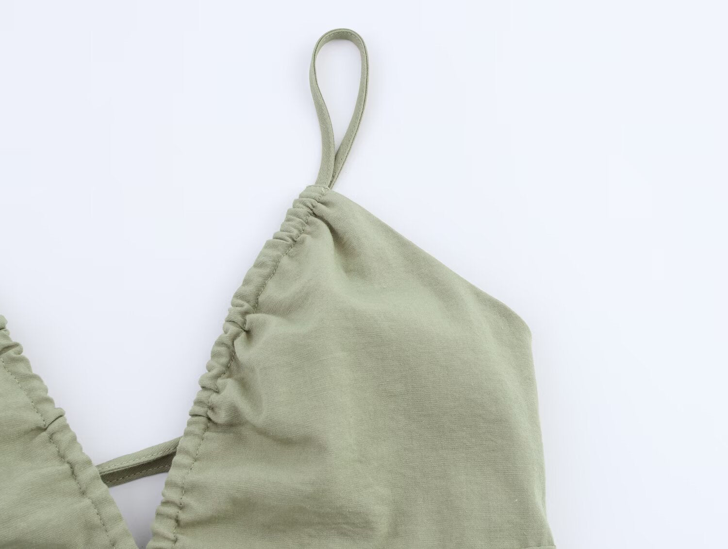 Women Clothing Solid Linen Midi Sling Dress