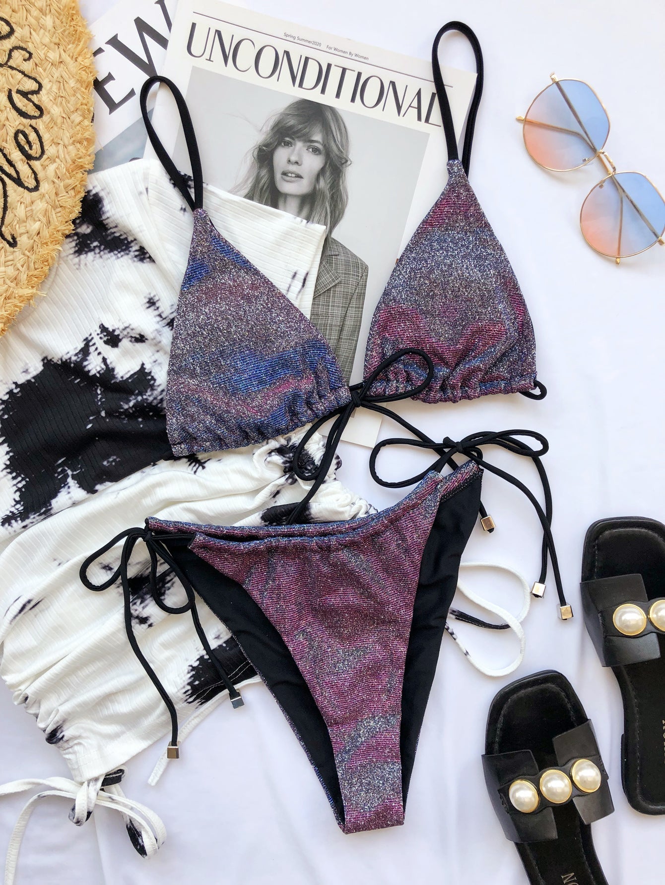 Flash Bikini Women Sexy Beach Swimsuit