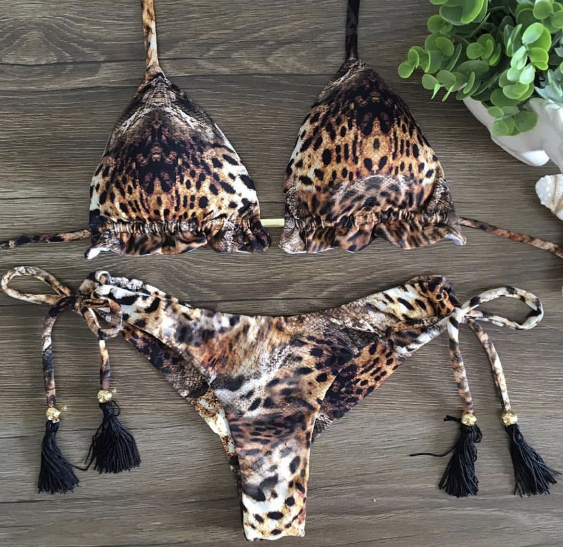 Printed Bikini Tied Swimsuit