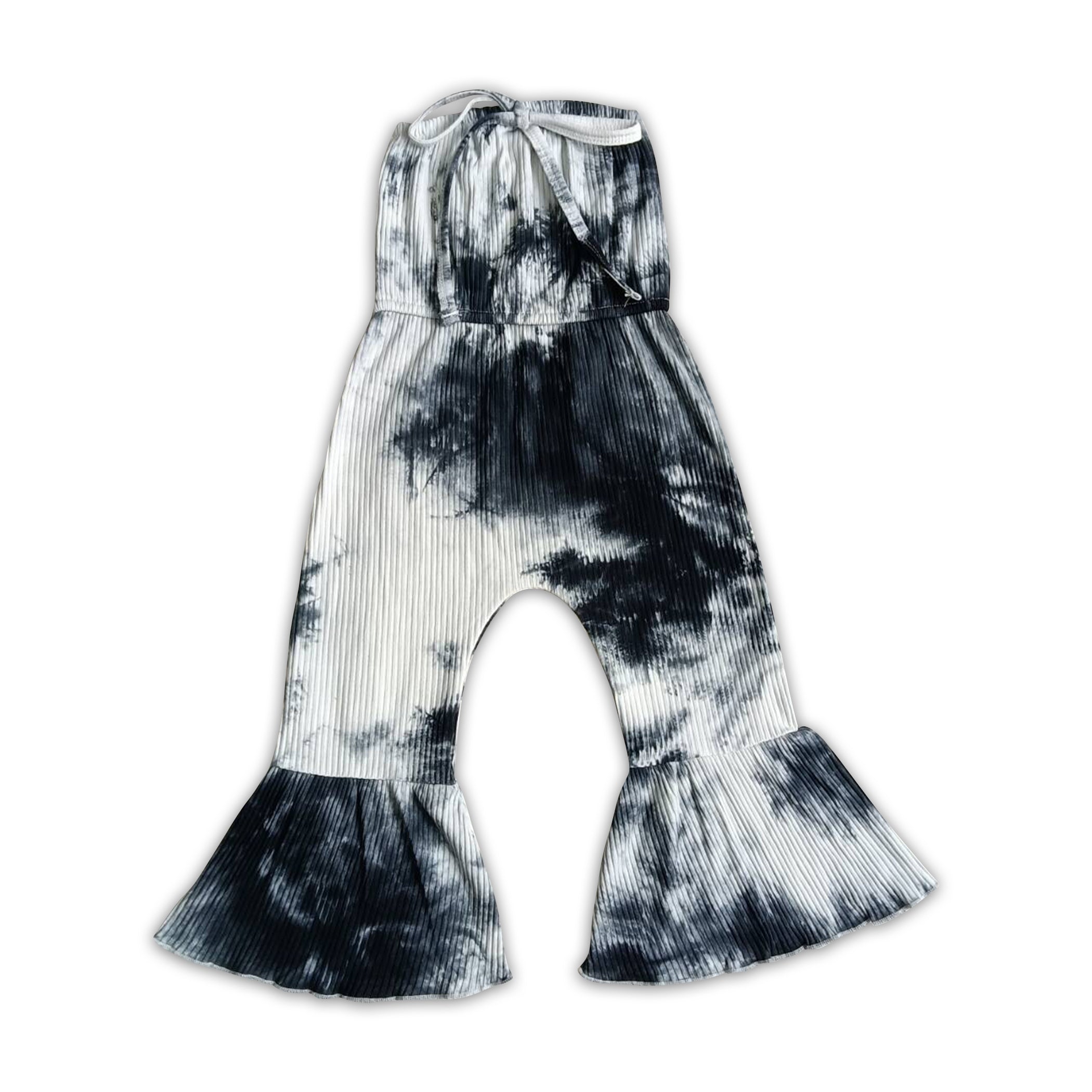Girl Black Tie Dye Jumpsuit