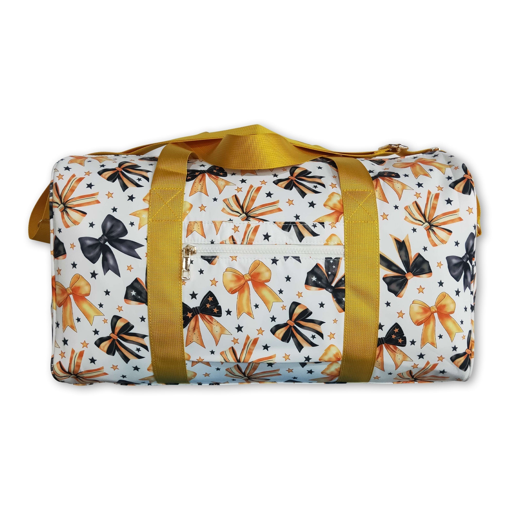 Black orange bow Halloween duffel bags