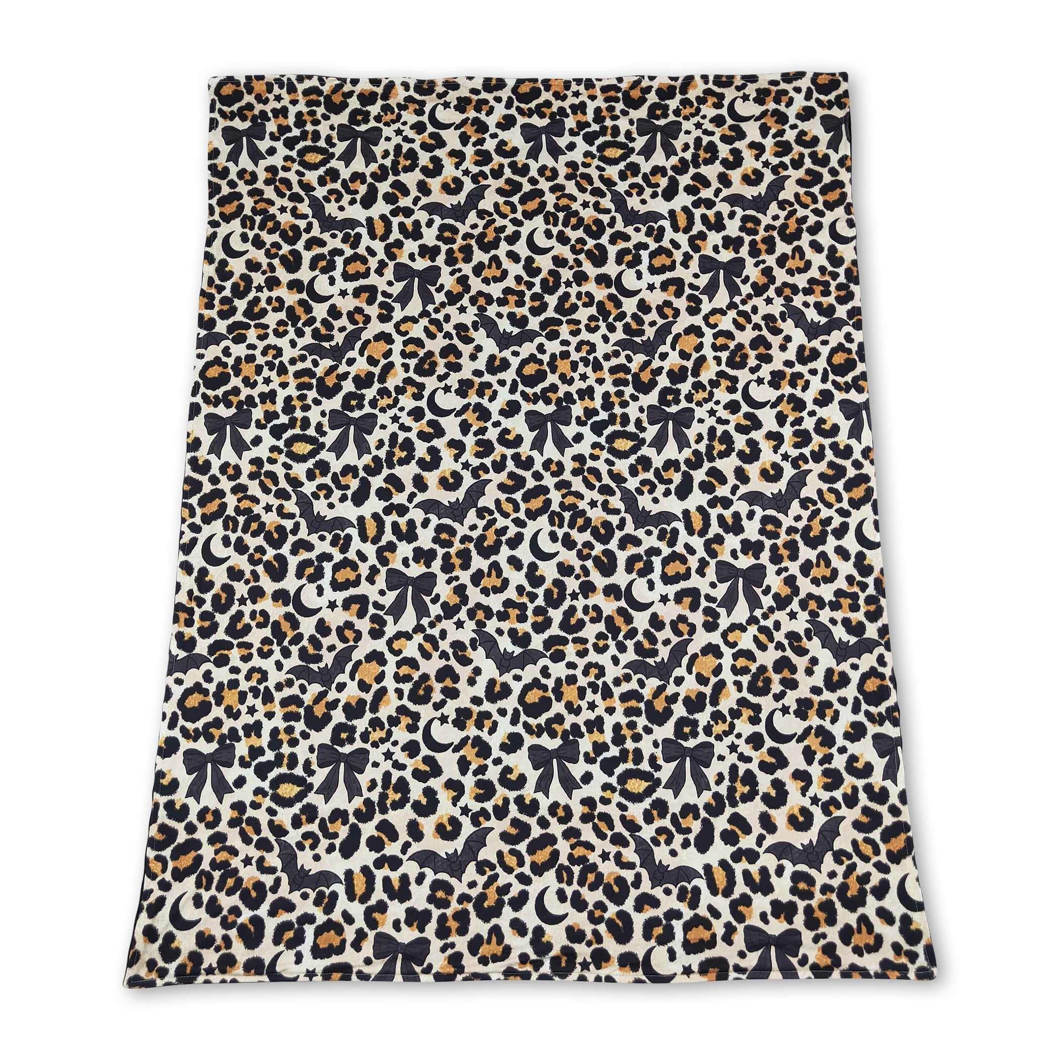 Leopard moon bat baby girls Halloween blanket
