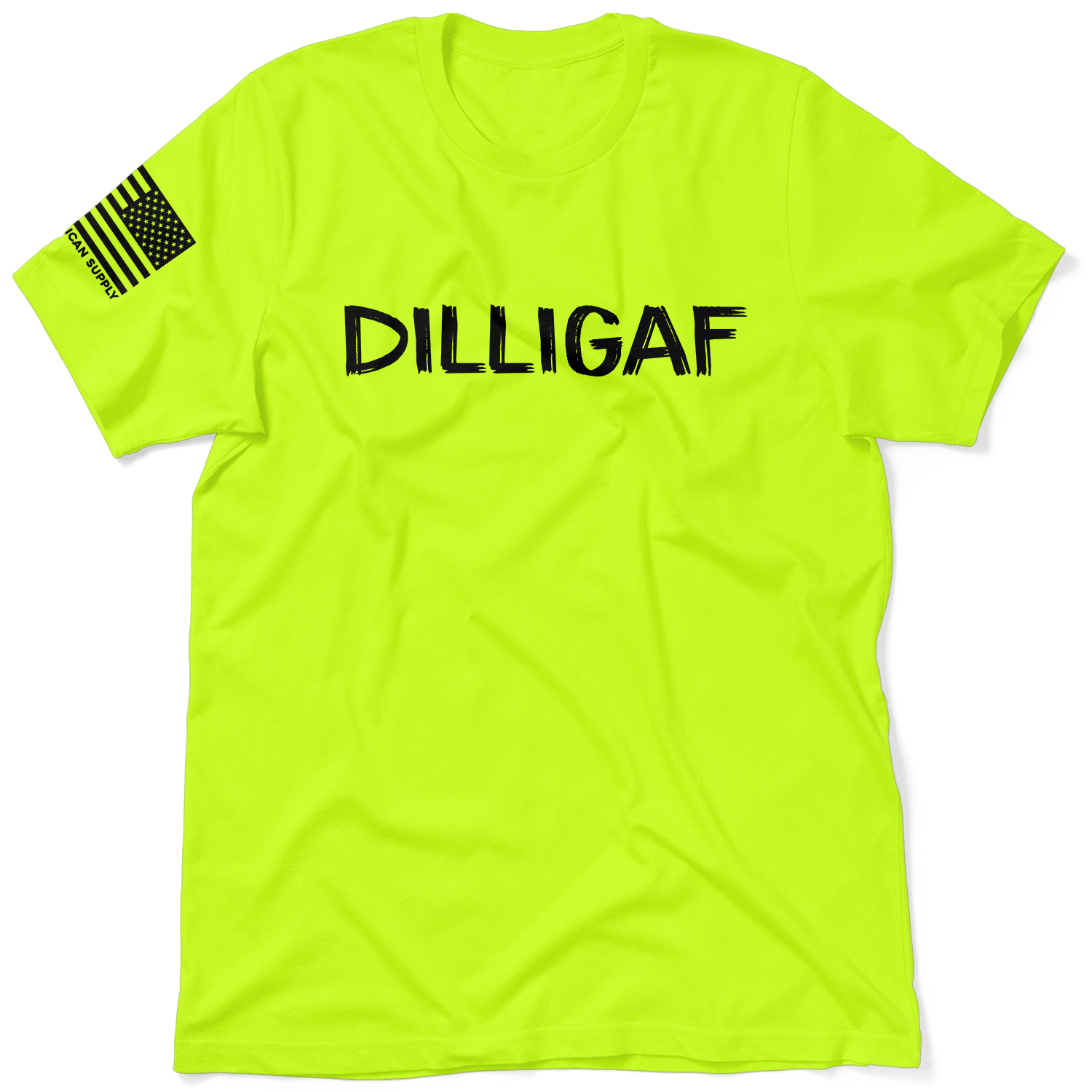 DILLIGAF - Safety Yellow T-Shirt