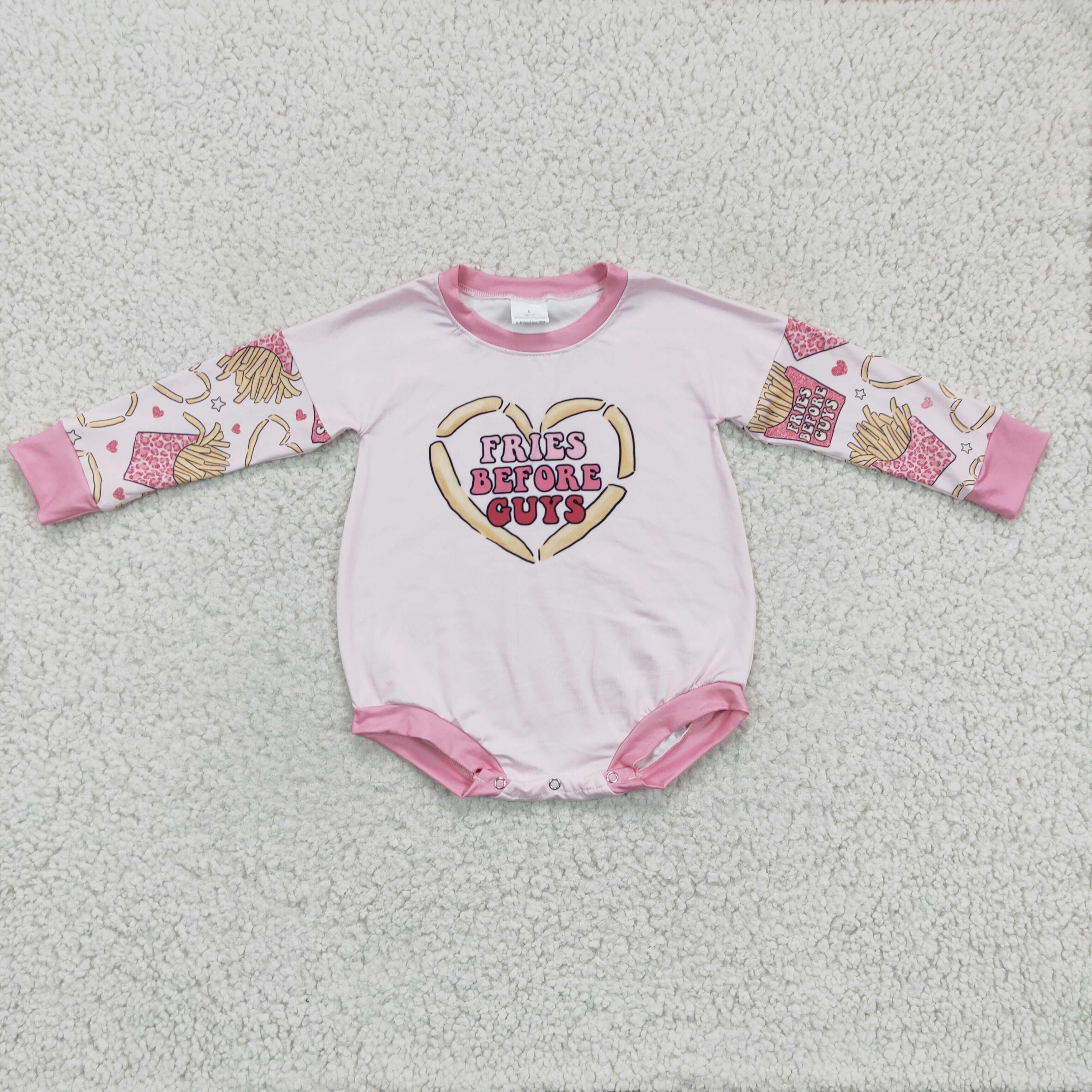 Fries heart pink baby girls Valentine&