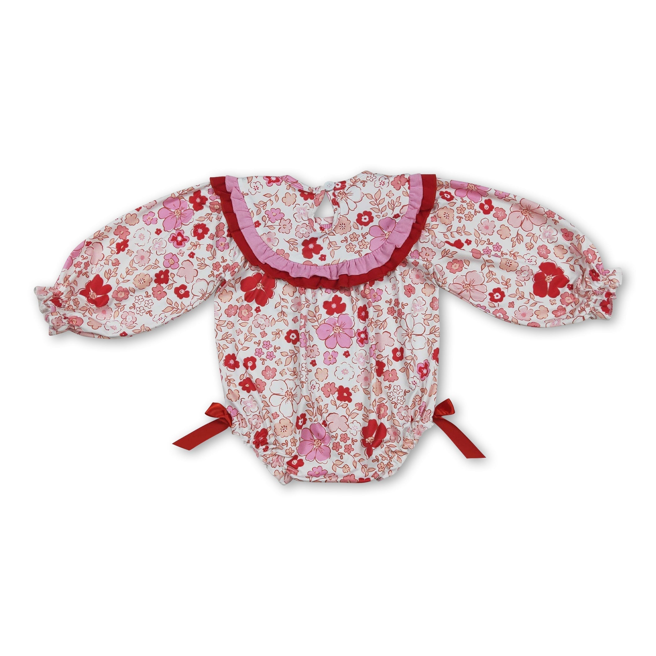 Long sleeves floral jesus loves me girls valentine&