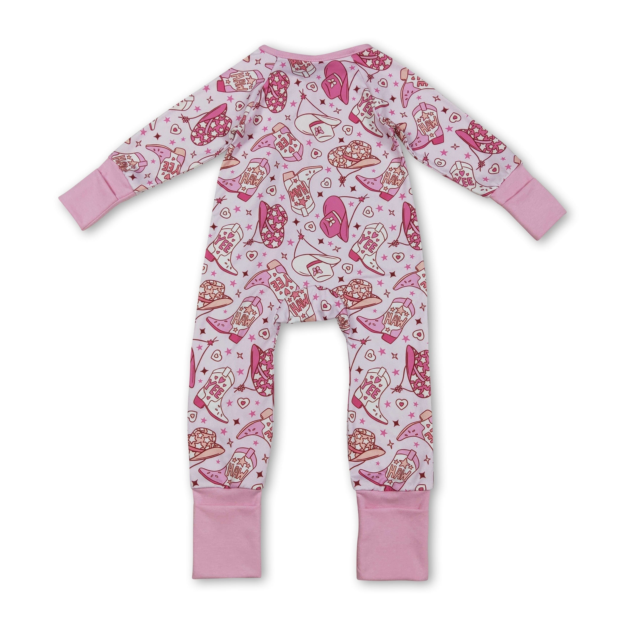 Pink heart boots hat western girls Valentine&