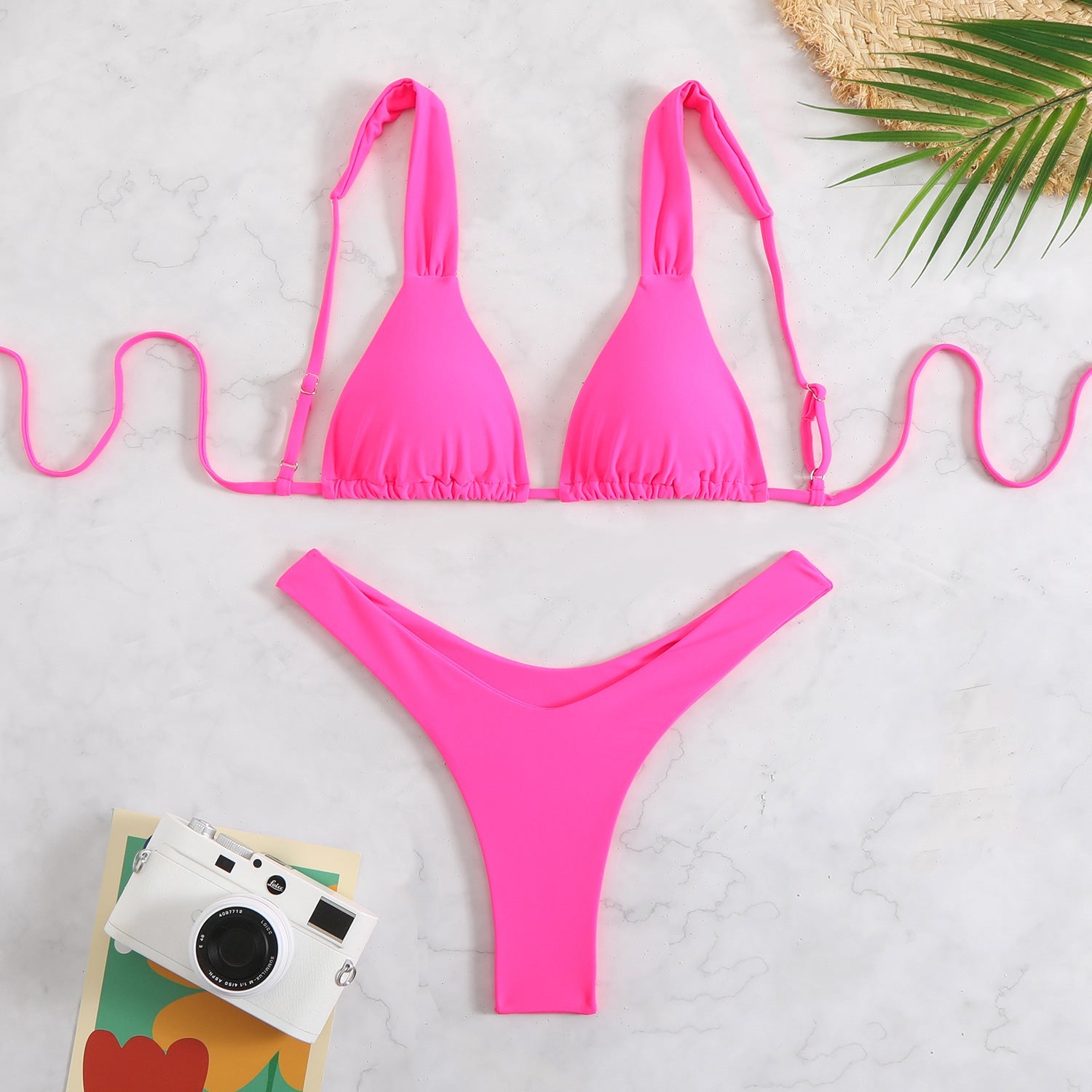 Bikini Printed Double Layer Fabric Durable High Elastic Swimsuit Women Spring Bikini
