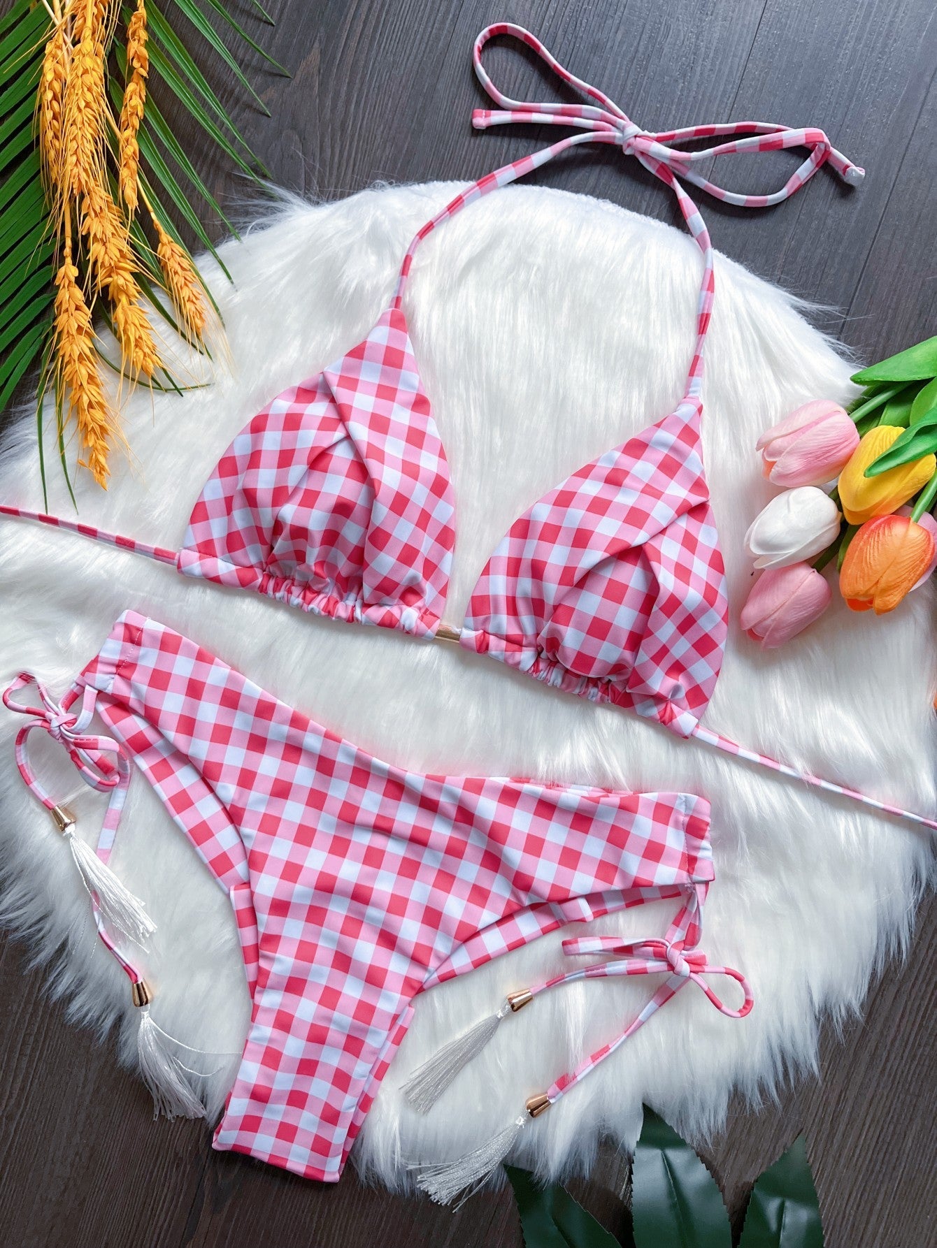 Printed Split Bikini Swimsuit Sexy Triangle Women Swimsuit Swimming Suit