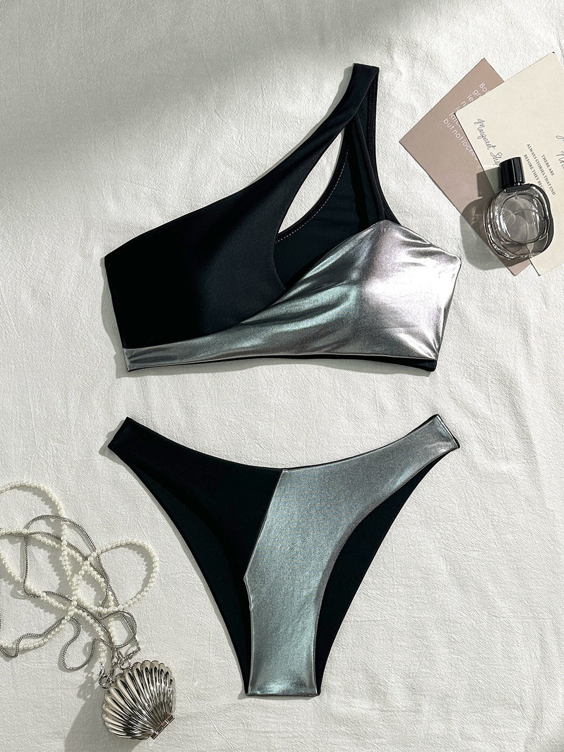 Sexy Split Stitching Bronzing Swimwear Swimsuit Bikini Bikini