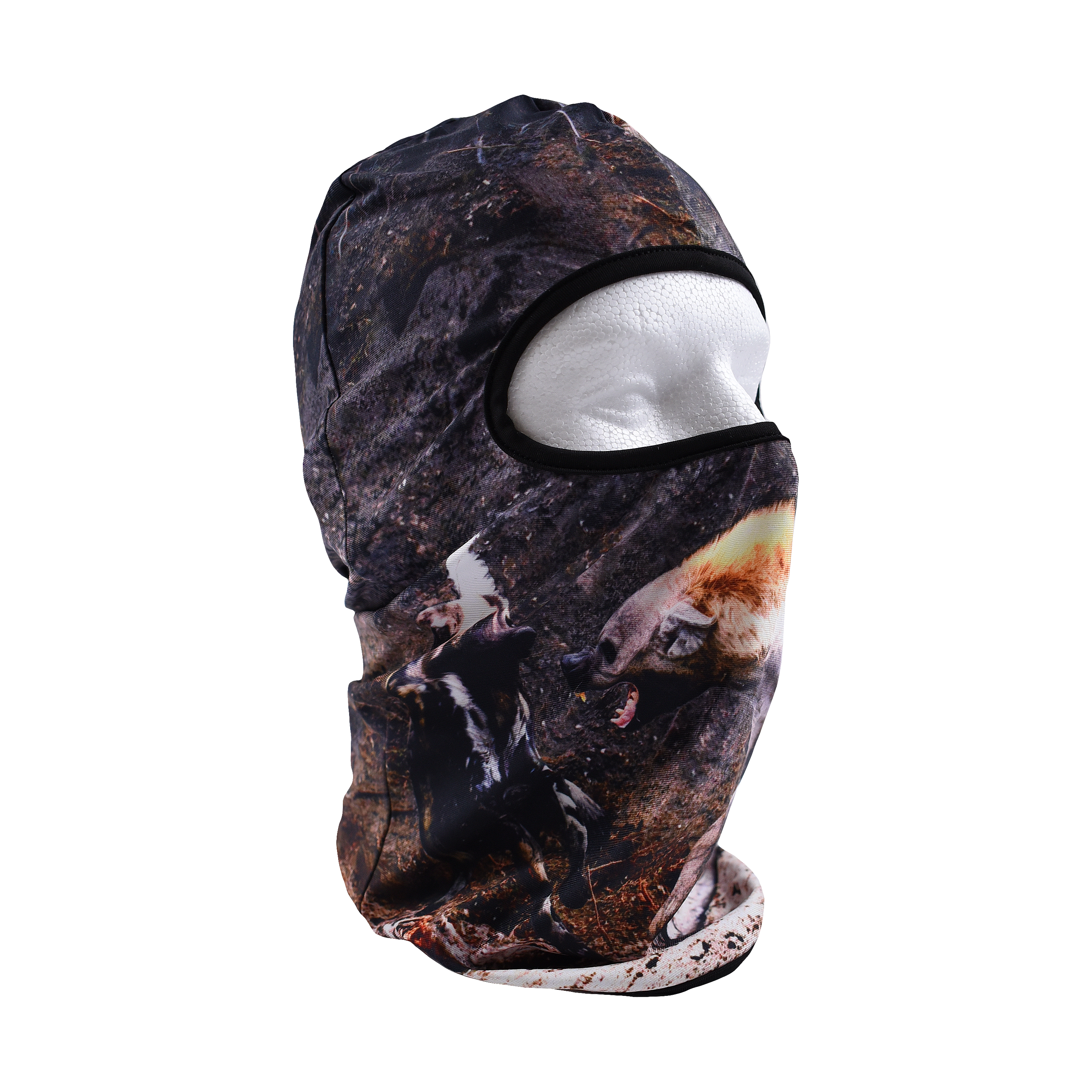 Black Last Stand Balaclava hat by Any Means Necessary Clothing, featuring a snug fit and breathable fabric for outdoor wear.
