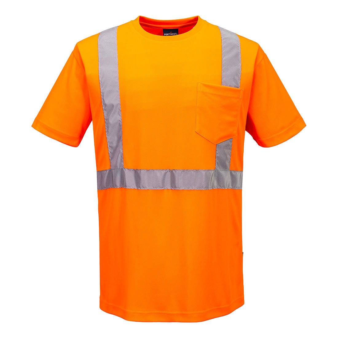 Reflective safety T-shirt by Armed American Supply featuring high-visibility reflective strips on a durable fabric.
