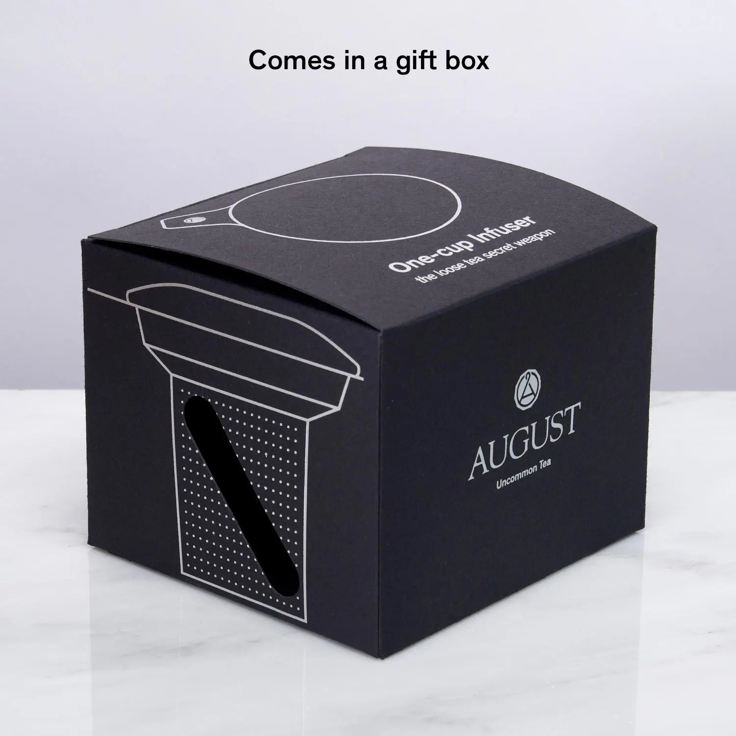 August Uncommon Tea One Cup Infuser for loose leaf tea, featuring a convenient design for easy brewing and steeping.