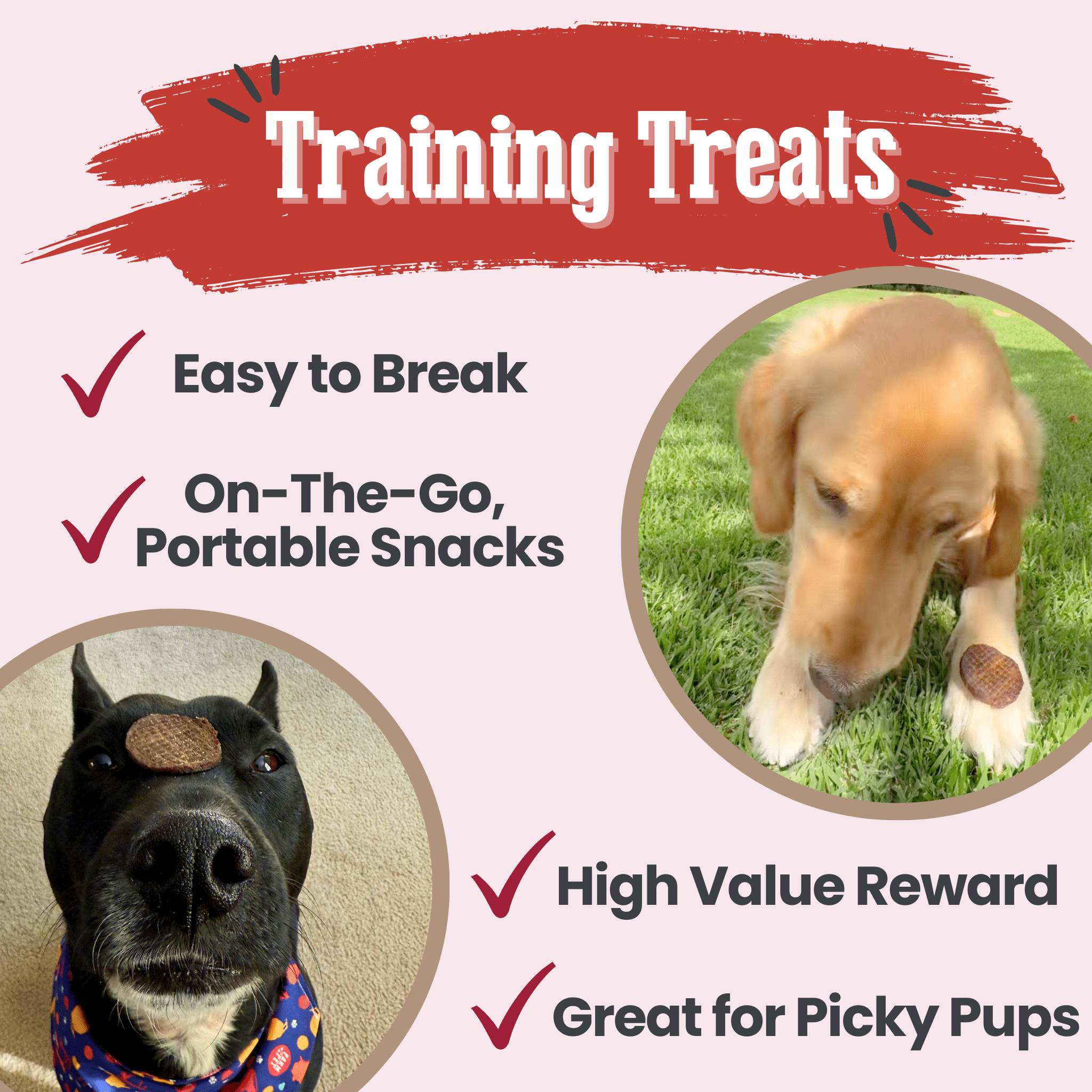 Farm To Pet beef chips dog treats in a 4oz bag, single-ingredient healthy beef snack for training and treats.