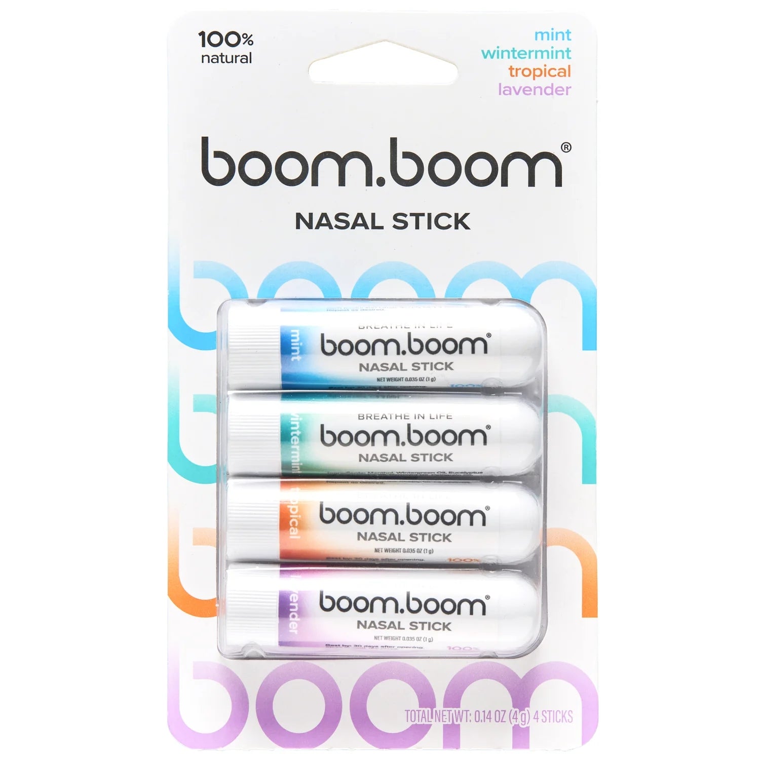 BoomBoom Nasal Stick by Healthova with vapor flow technology, mint aroma, and natural ingredients for a refreshing, mood-boosting inhale.
