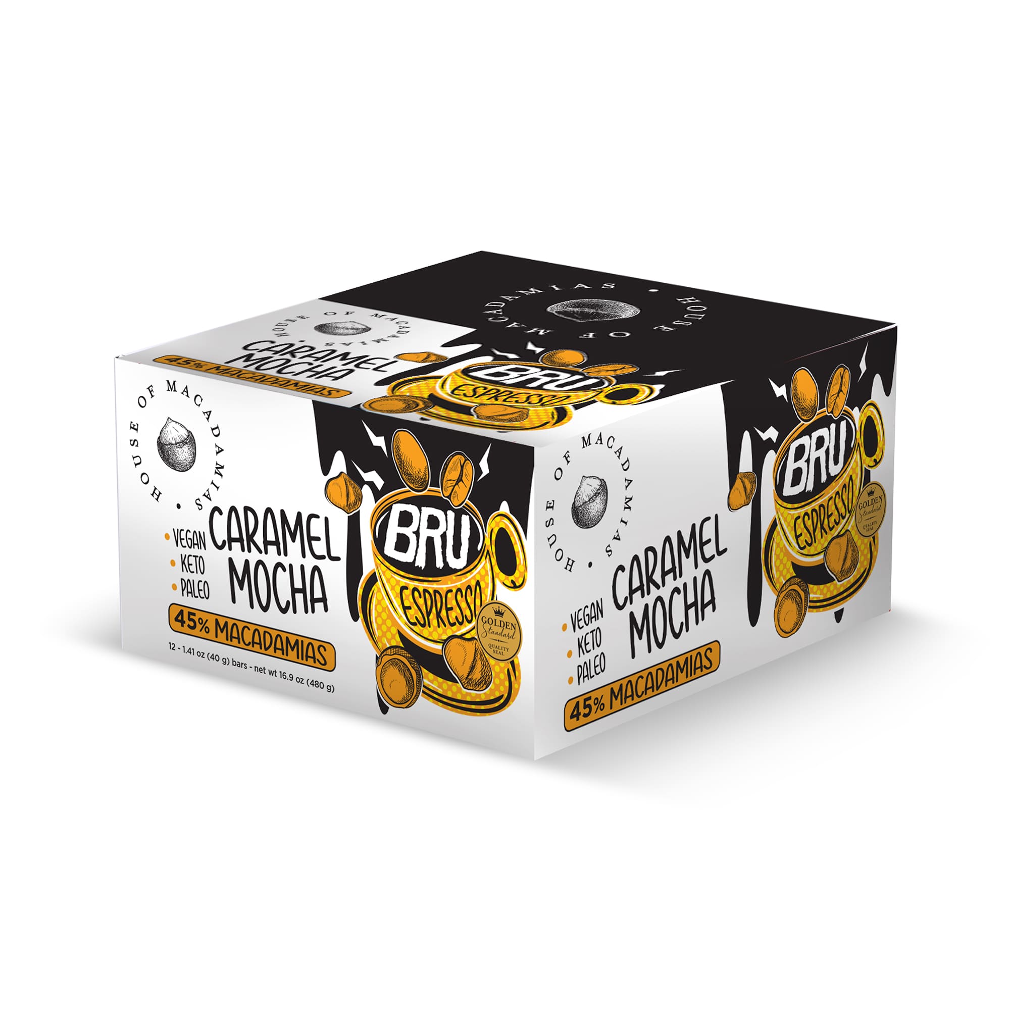 Caramel Mocha Macadamia Nut Snack Bar (Dan Mace&