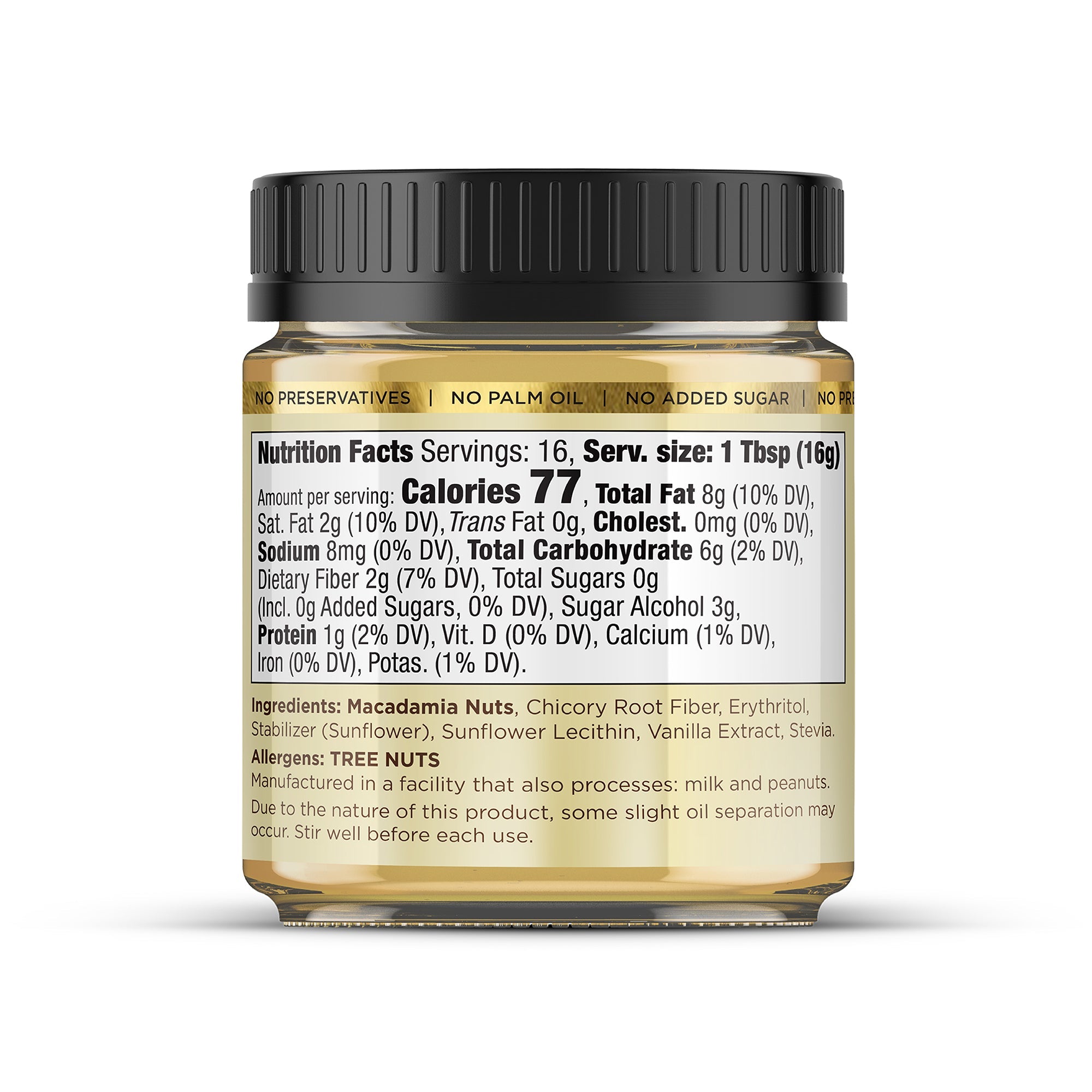 Macadamia Nut Butter White Chocolate Flavor (1 Flavor, 1 Jar)