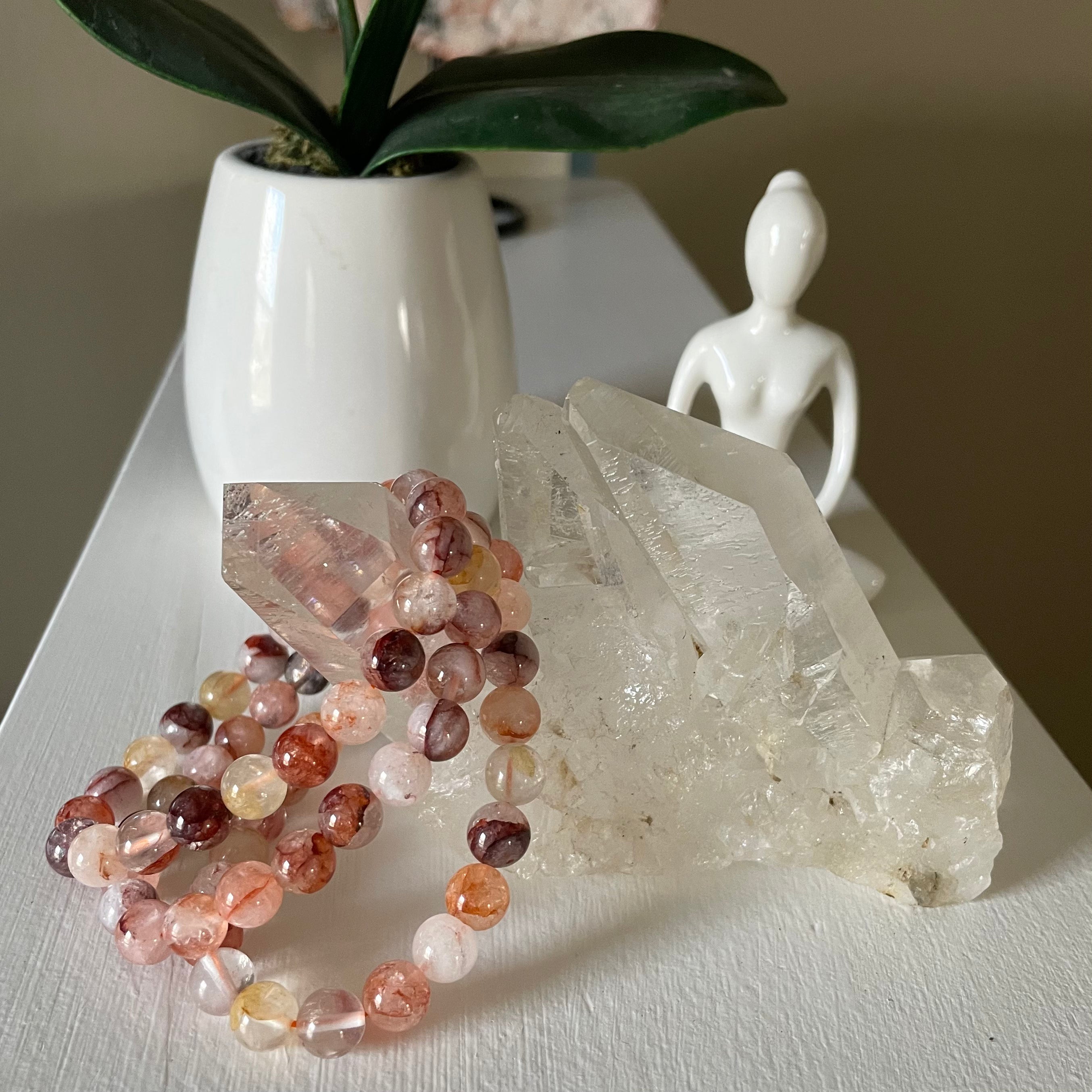 Hematoid and Golden Healer stretch bracelet