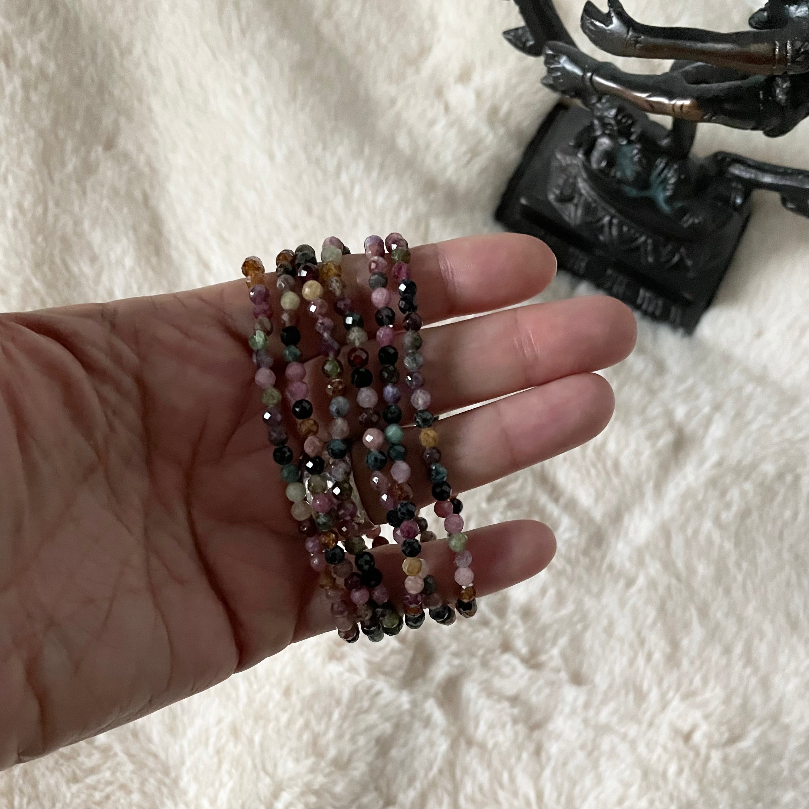 Watermelon tourmaline stretch bracelet