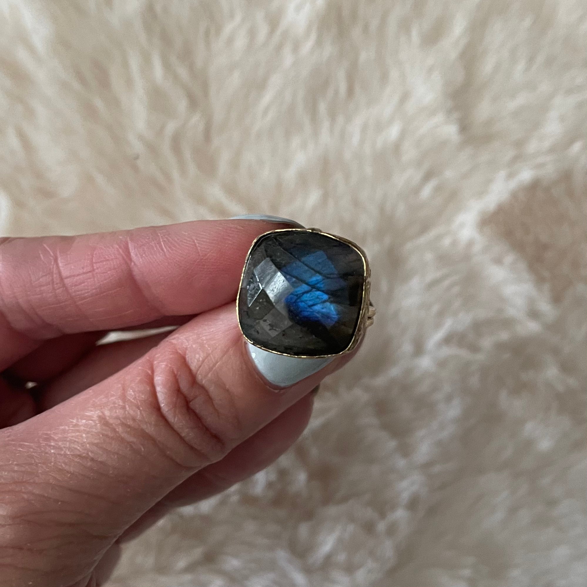 Cushion Cut Gemstone Ring