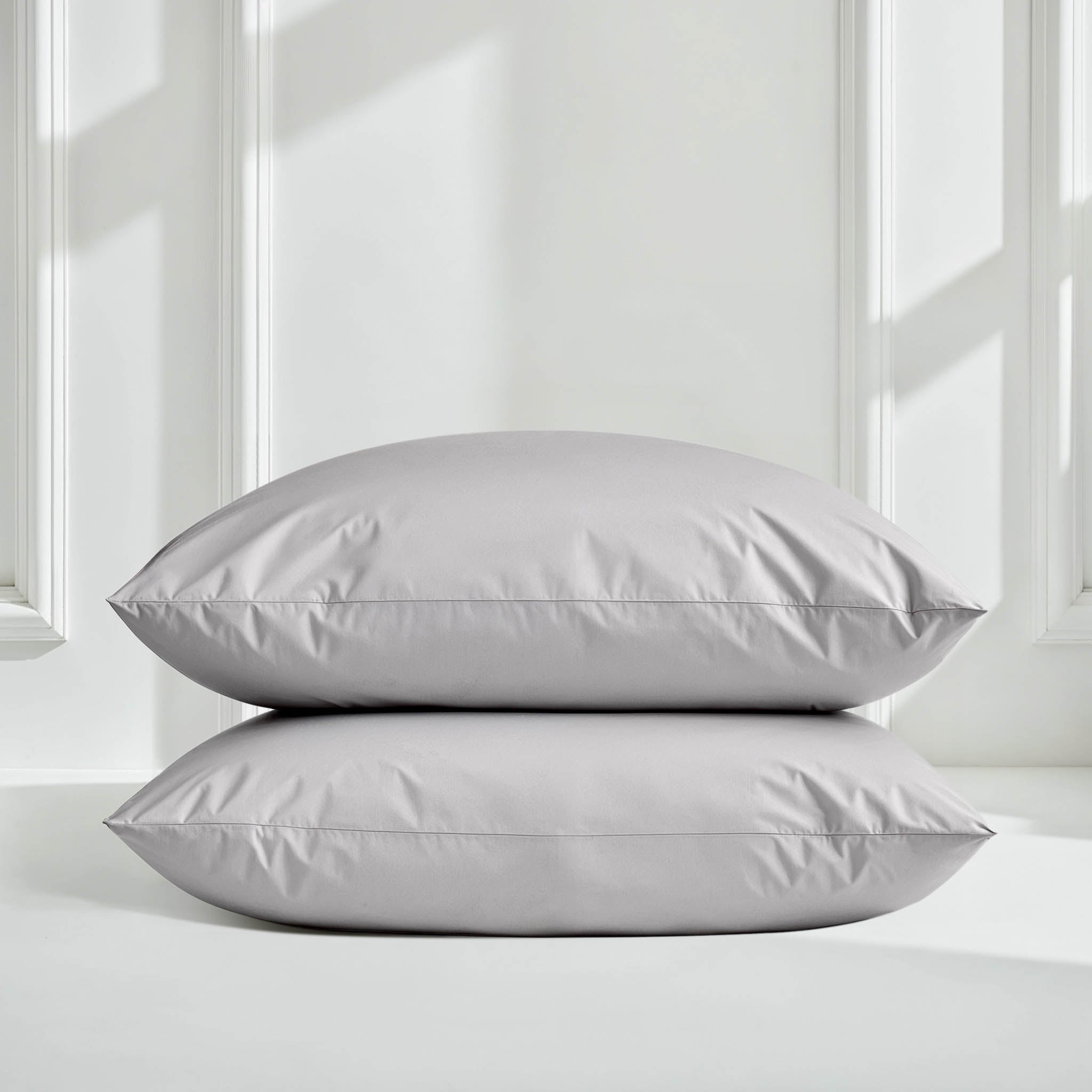Luxe Australian sateen pillowcase set by Italic, soft and smooth bed pillow covers in a neutral color, home bedroom decor.