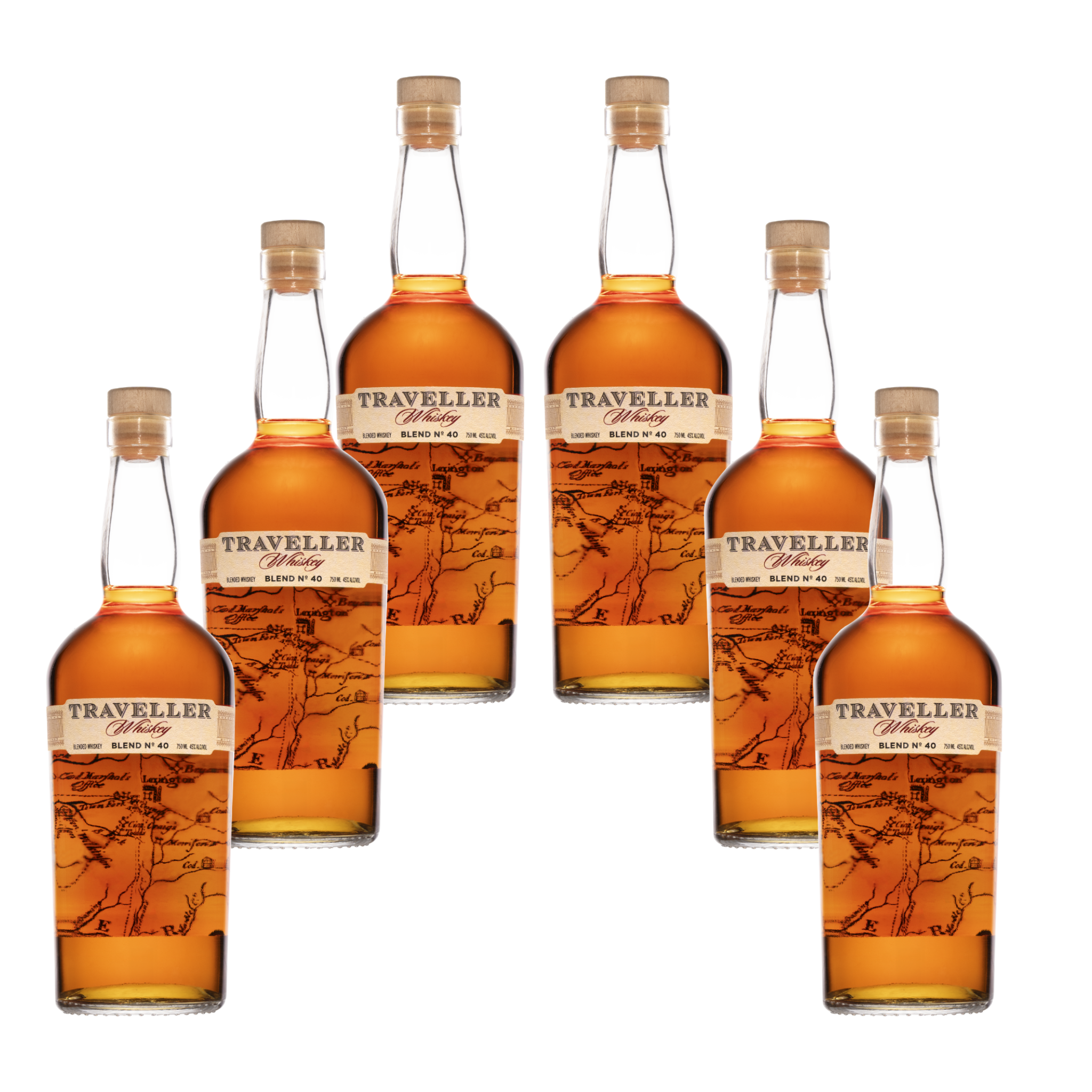 Bottle of Liquor Geeks Traveller Blend No. 40 Whiskey by Chris Stapleton and Buffalo Trace, 750ml, with label details visible.