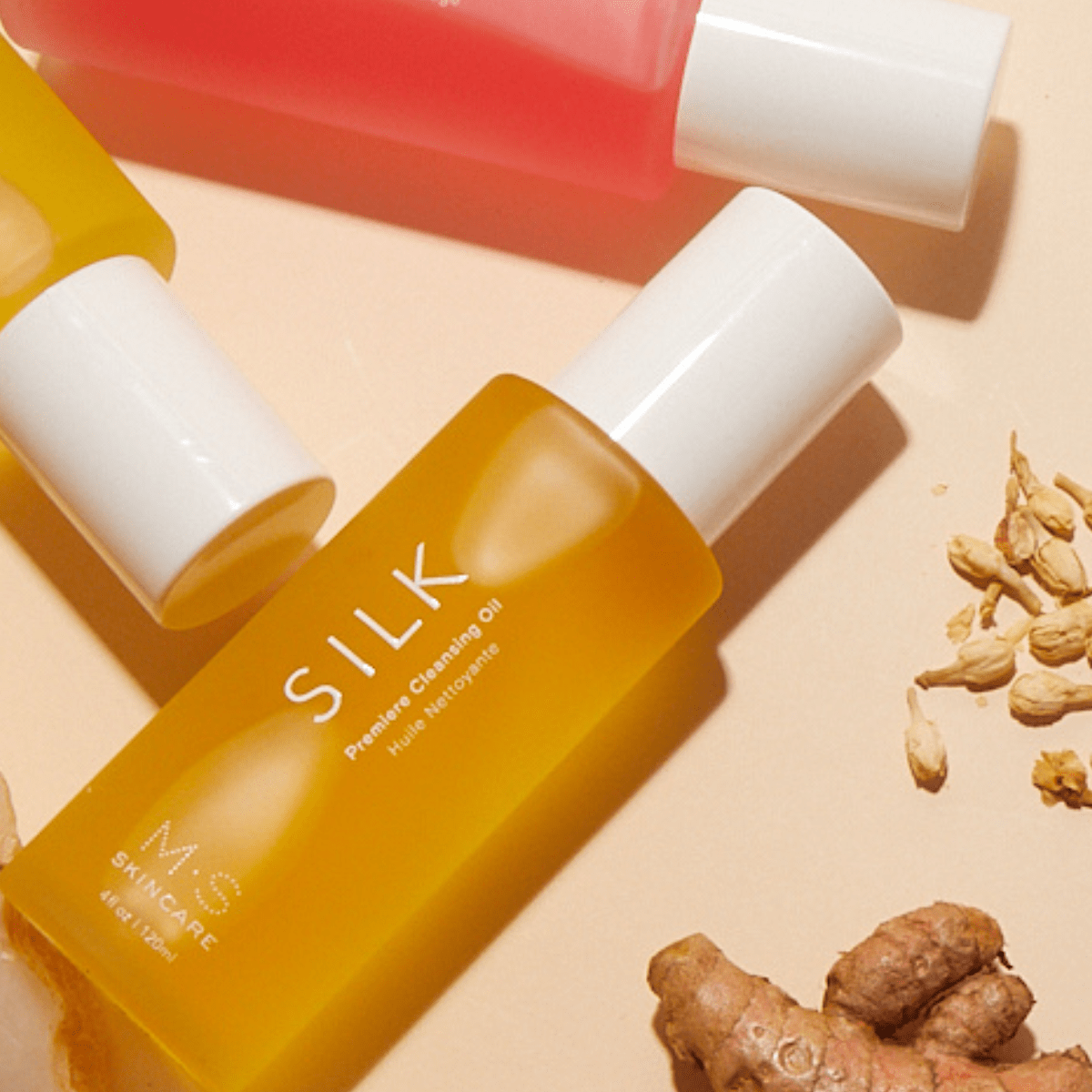 M.S Skincare Ayurvedic facial oil with silk extract, smooth and nourishing skincare product for healthy skin.