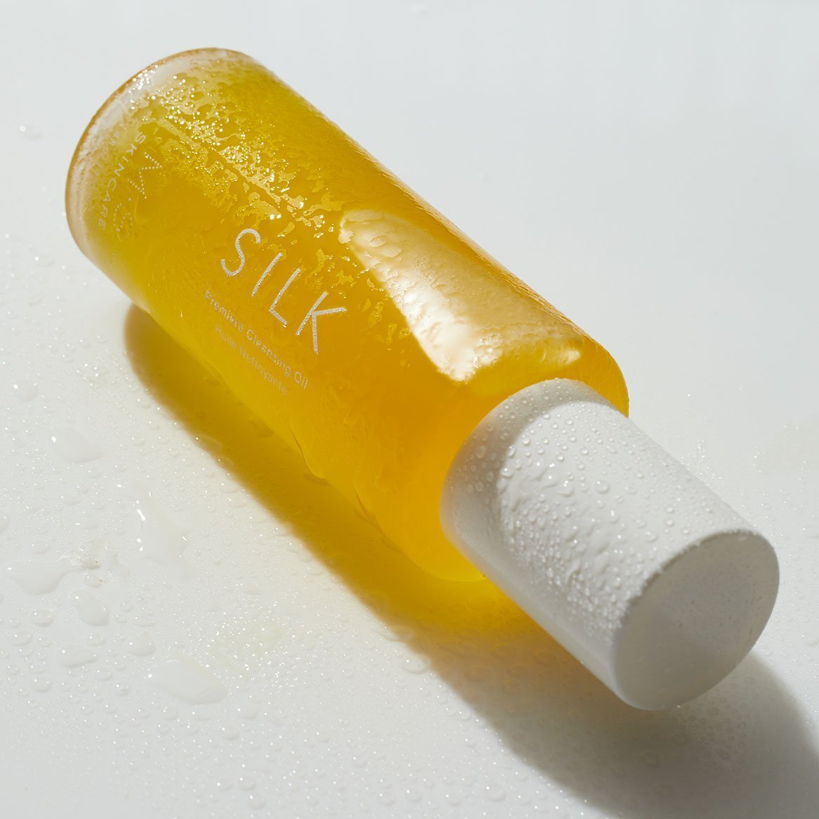 M.S Skincare Ayurvedic facial oil named Silk, featuring a sleek glass bottle, natural ingredients, and a luxurious skincare formula.