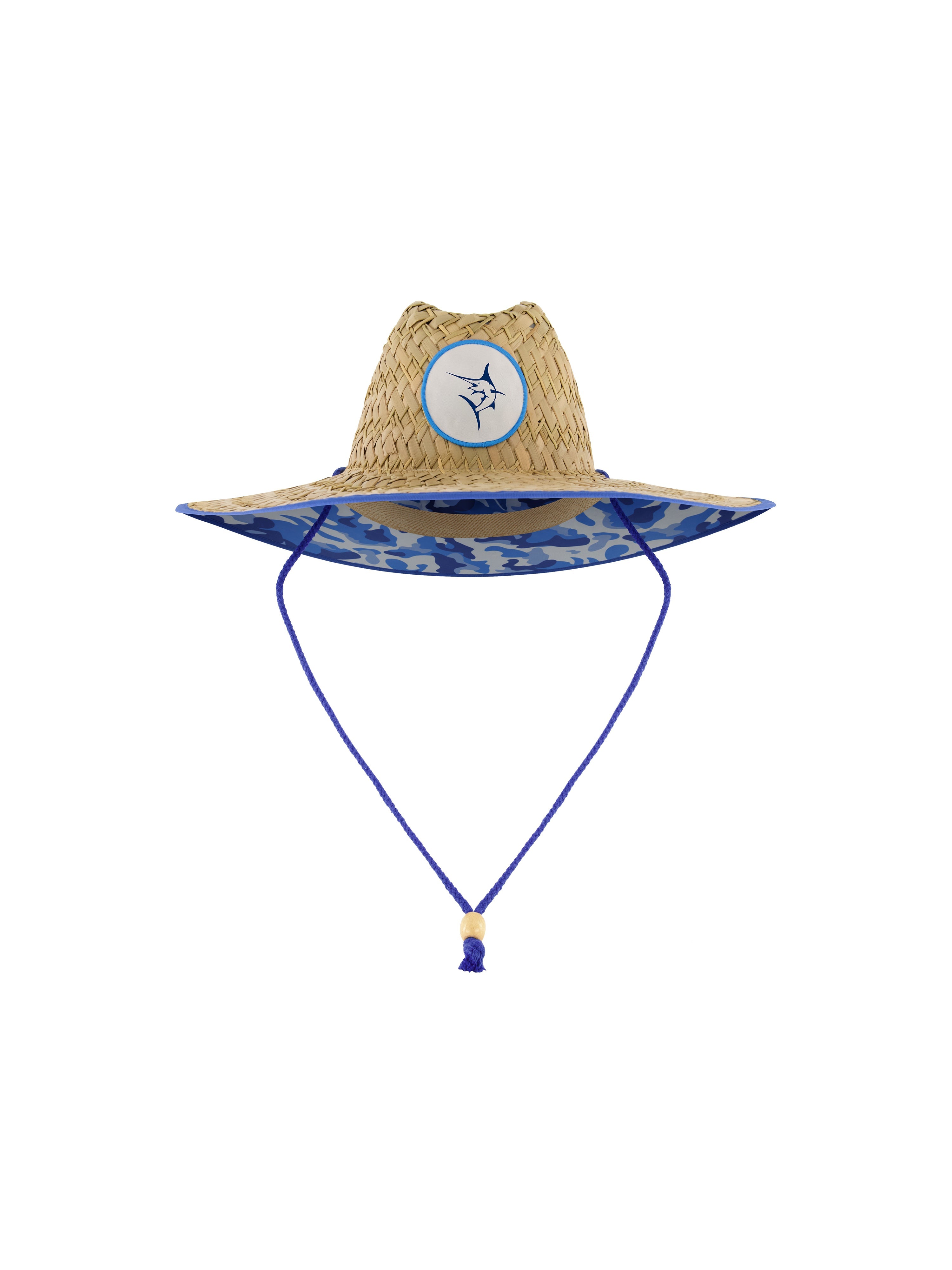 White Water Life Marlin straw hat with wide brim and woven design, perfect for sun protection and outdoor style.