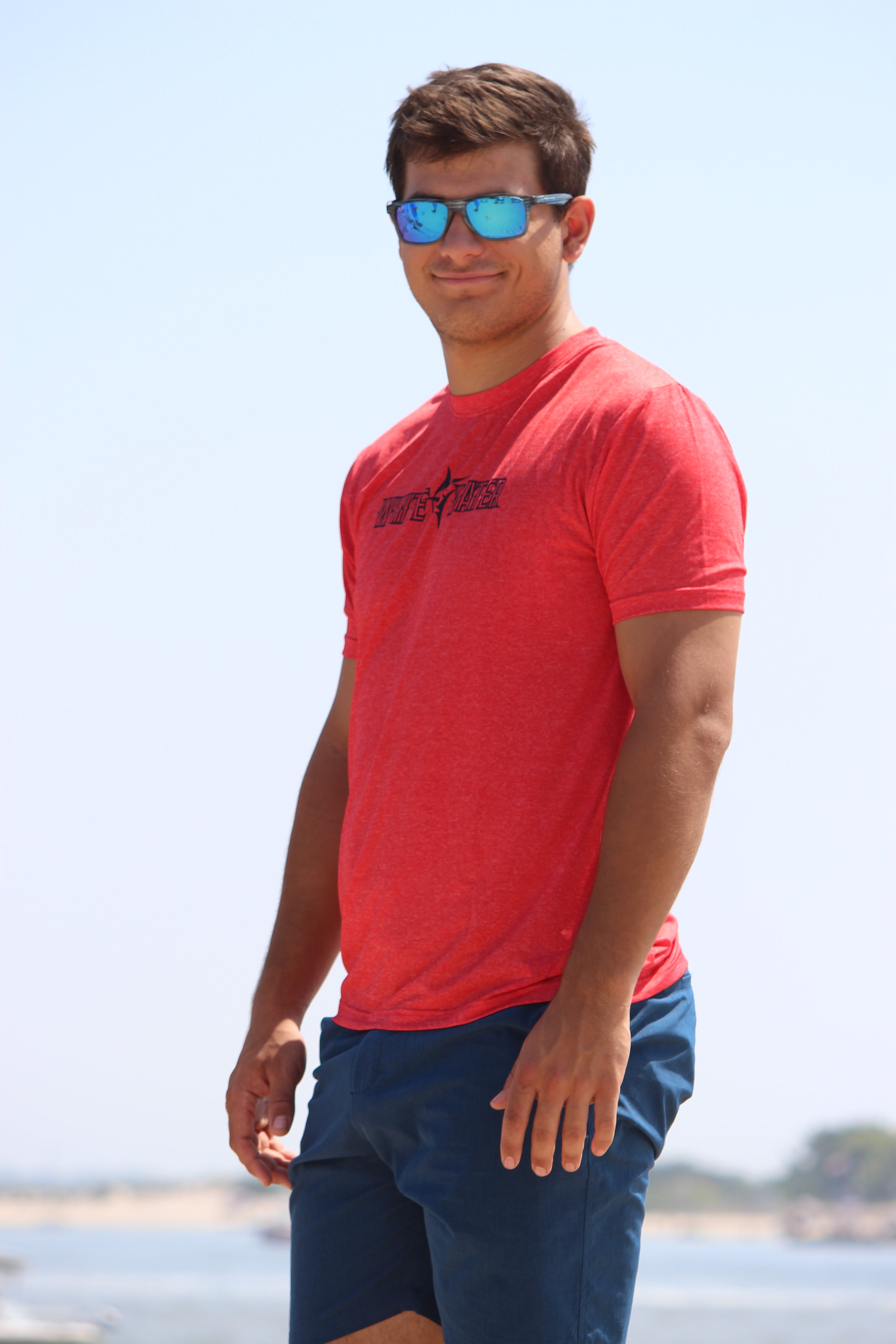 White Water Life Bimini Primary Performance Tee, short sleeve shirt, lightweight fabric, front logo, casual outdoor wear