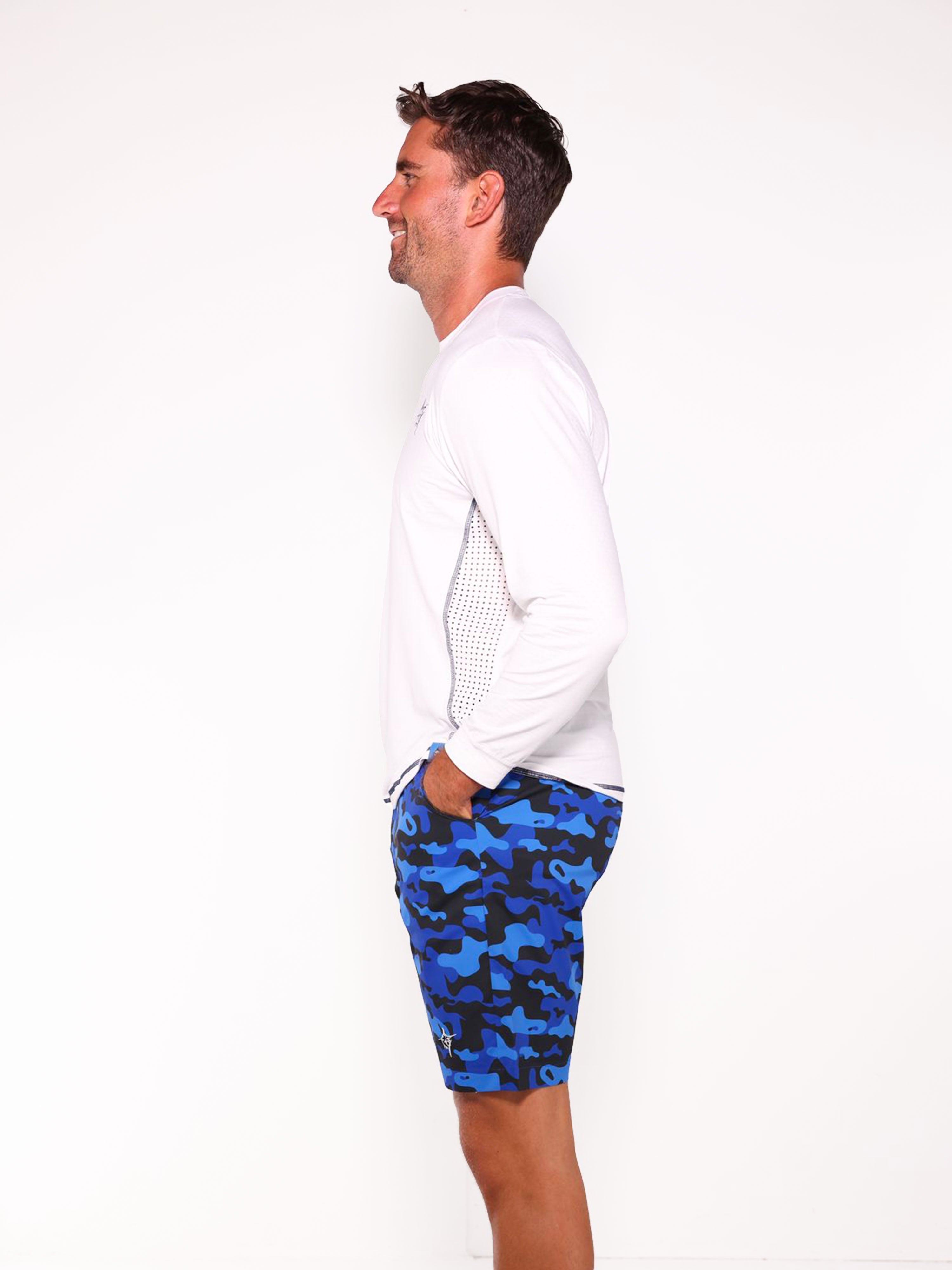 White Water Life NautiFlex Performance Tee in tactical style, shown in a versatile, comfortable fit with detailed fabric texture.