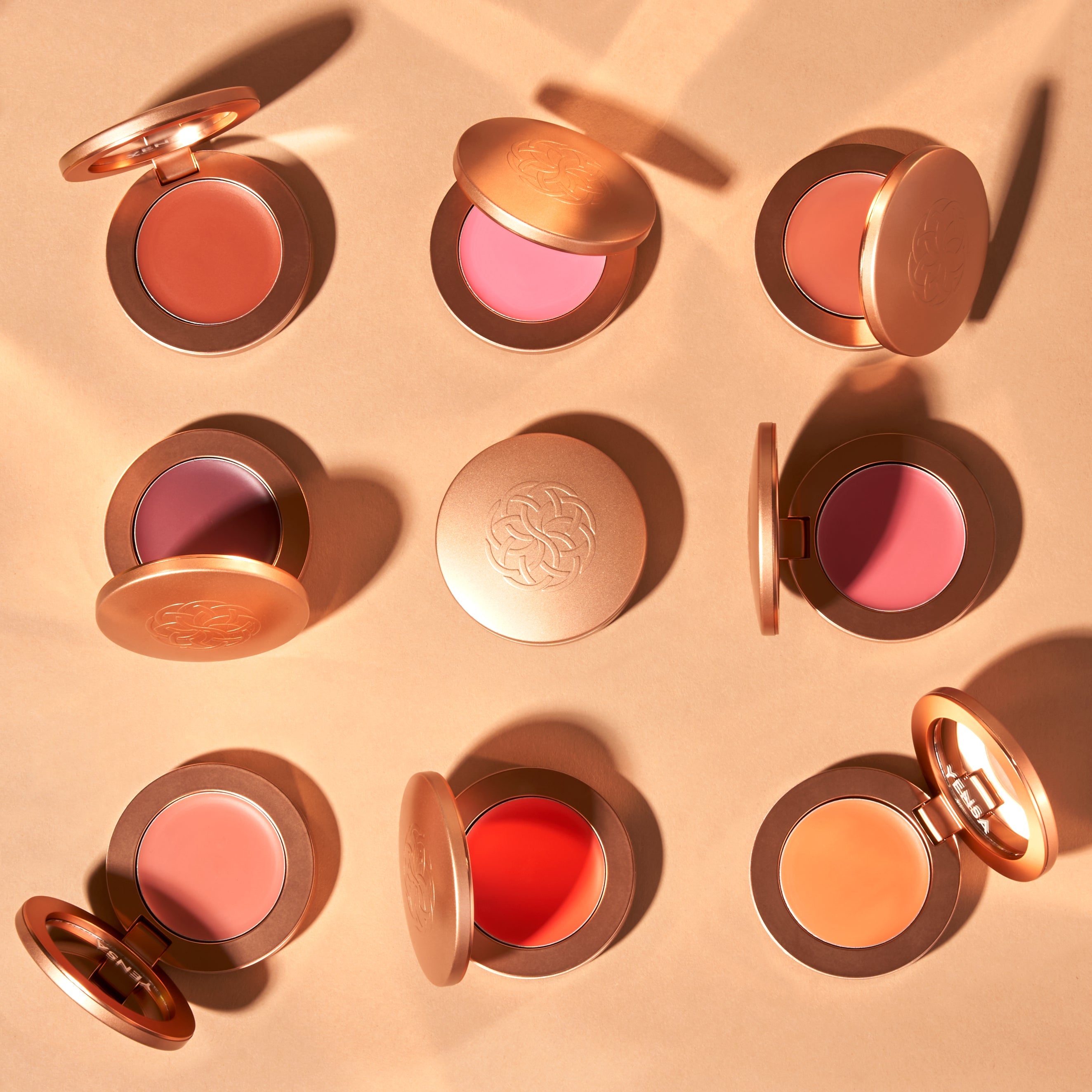 YENSA Super Serum Silk Buildable Cream Blush in soft pink, creamy texture, applied on cheeks for natural, radiant glow.