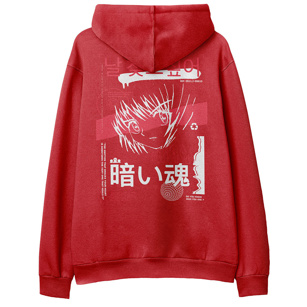 Yūjin Clothing Emotions Hoodie featuring a comfortable design with vibrant graphic print and soft fabric for casual wear.