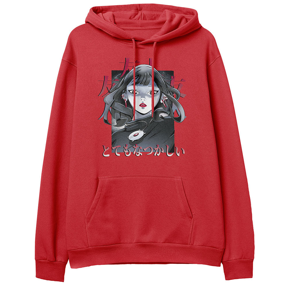 Yūjin Clothing I Saw You hoodie featuring a comfortable fit and stylish design, shown on a model with a casual urban background.