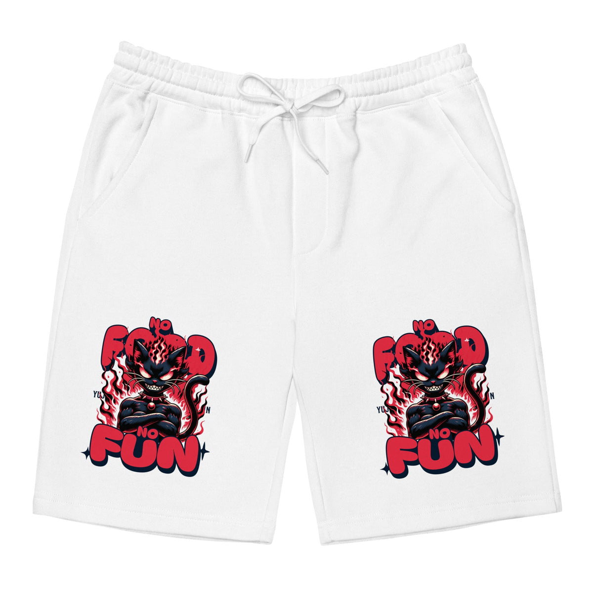 No Food No Fun Cat Shorts