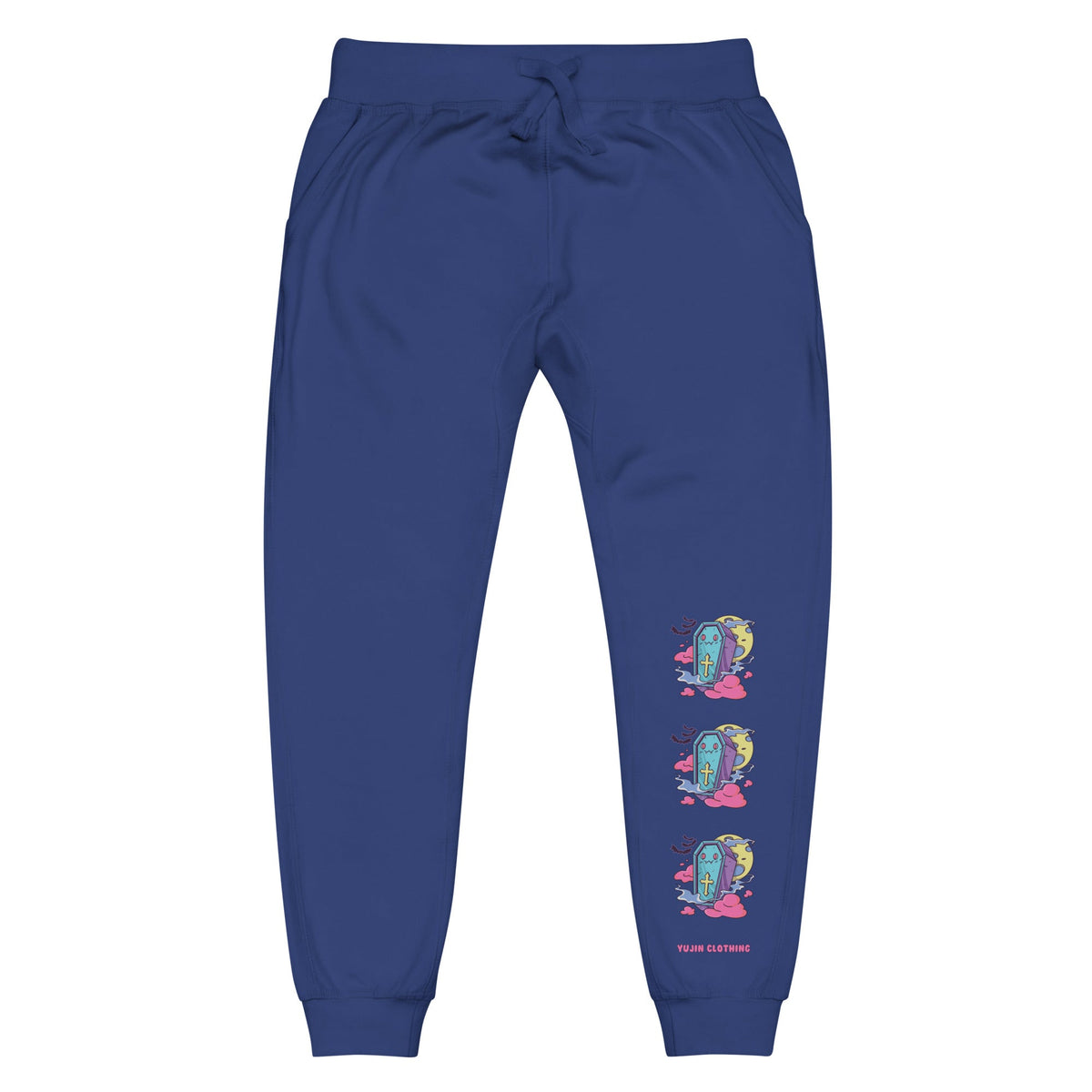 Yūjin Clothing Happy Life sweatpants featuring a comfortable fit with soft fabric and casual style for everyday wear.