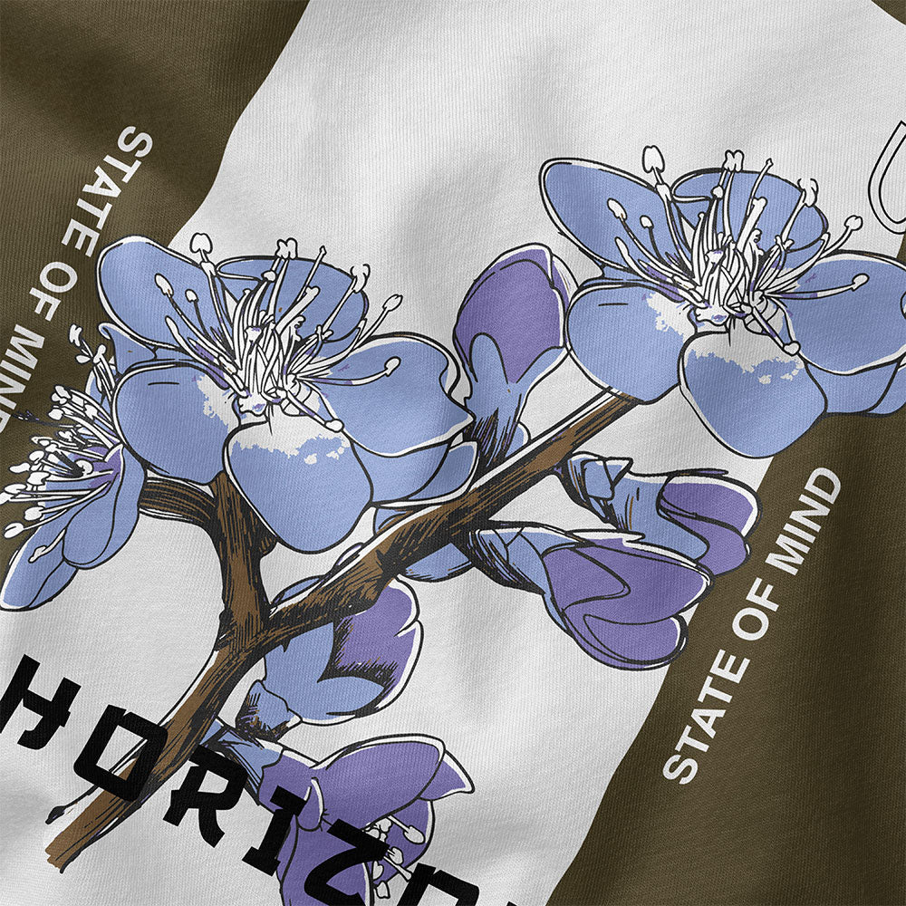 Yūjin Clothing Horizons T-Shirt in vibrant colors, featuring a modern design and soft fabric, perfect for casual wear.