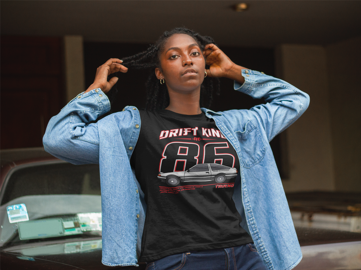 Yūjin Clothing Drift King T-Shirt featuring a stylish graphic design on a comfortable casual tee.
