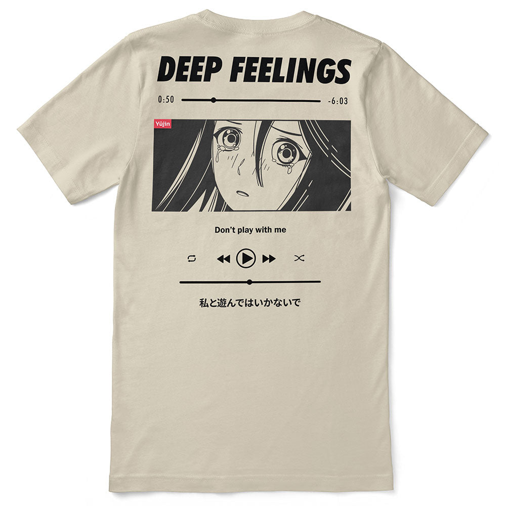 Deep Feelings T-Shirt by Yūjin Clothing featuring a comfortable fit and stylish design in soft fabric.