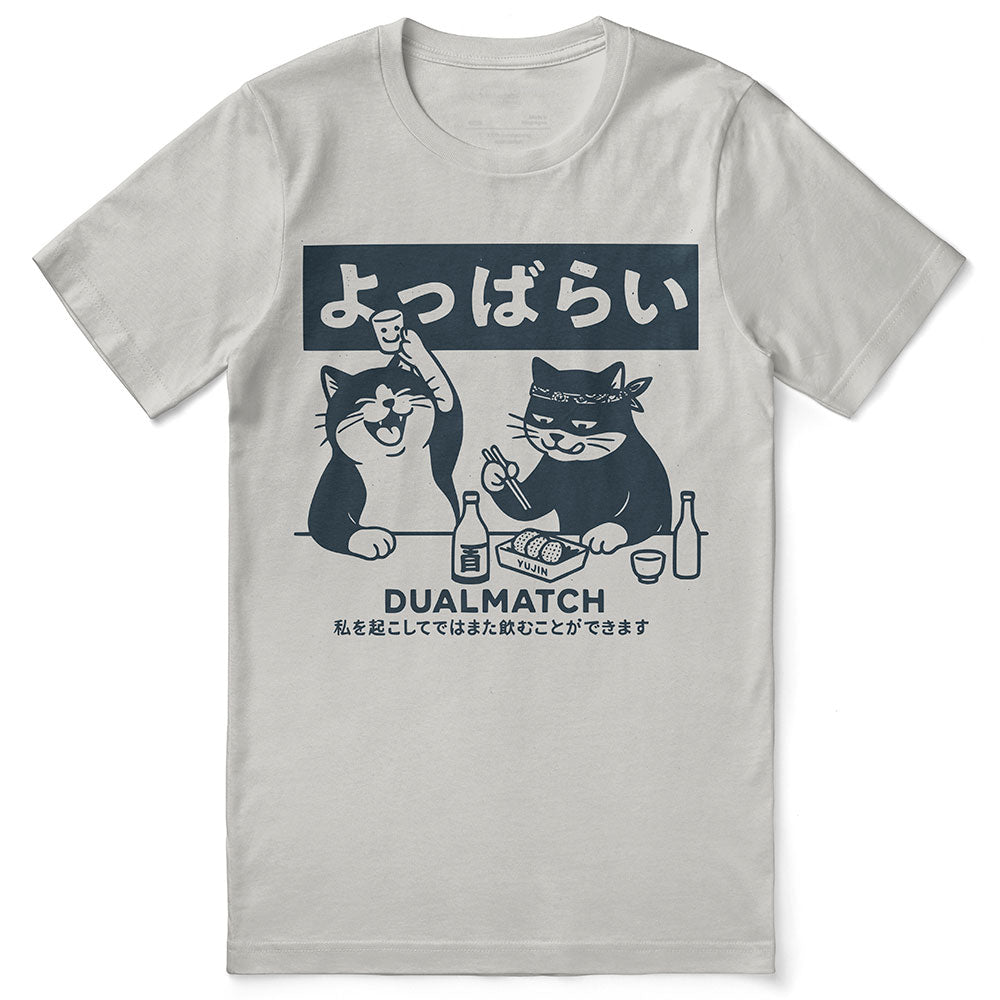 Yūjin Clothing Dualmatch Cat T-Shirt featuring a stylish cat graphic on a comfortable casual T-shirt.