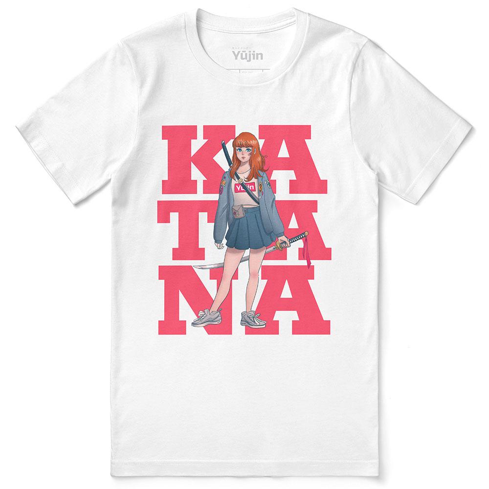 Yūjin Clothing Katana T-Shirt featuring a sleek katana sword graphic on a comfortable casual T-shirt.