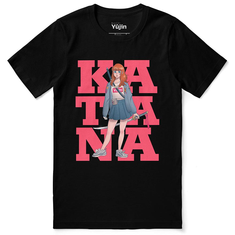 Yūjin Clothing Katana T-Shirt featuring a sleek katana sword graphic on a comfortable casual T-shirt.