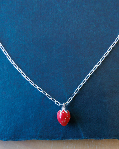 Silver Strawberry Fields Forever Necklace