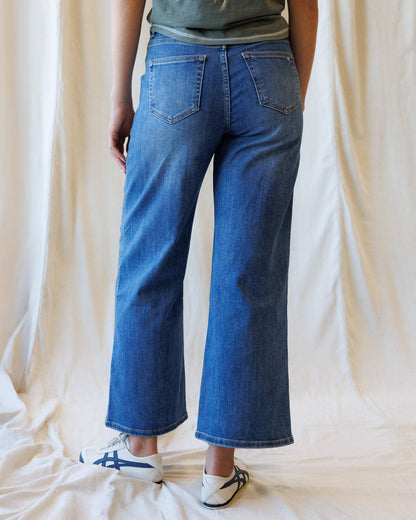 High Rise Seamed Wide Leg Ankle