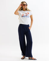 Downeast Parisian Pants in a stylish fit, shown in a neutral fabric with a classic waistband and side pockets.