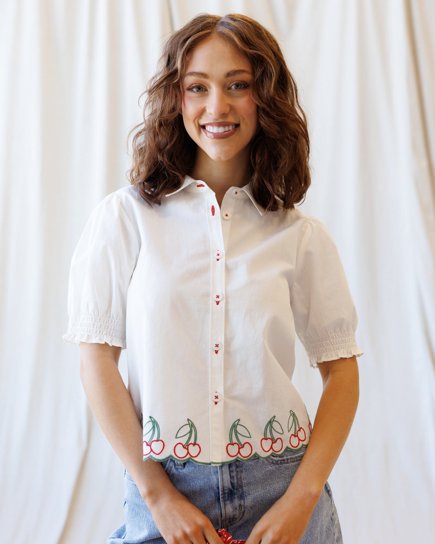 Cherry Cute Button Down