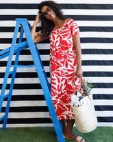Downeast Vitamin Sea Dress in lightweight fabric, featuring a stylish pattern and relaxed fit, perfect for casual summer wear.