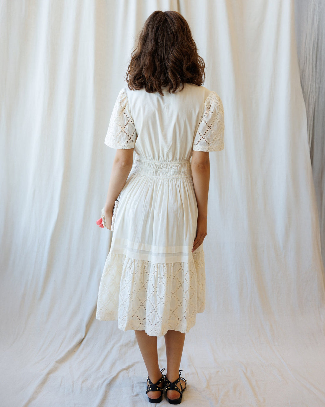 Downeast Icon Demi Lace Dress, elegant sleeveless dress with intricate lace details, perfect for formal or special occasions.