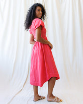 Downeast One Fine Day Dress in soft fabric with floral pattern, showcasing a feminine fit and flowy skirt.
